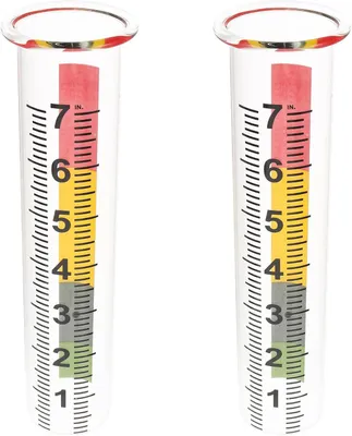 Produktbild von 2 Stück Frostsicherer Regenmesser aus Glas für Garten und Terrasse mit Transparenter Skala