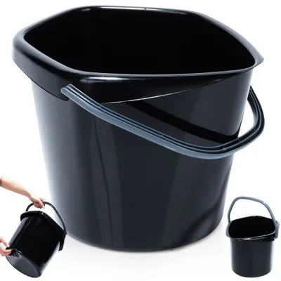 Produktbild von Vilde Eimer Putzeimer Kunststoff-Eimer Plastikeimer schwarz 5 L