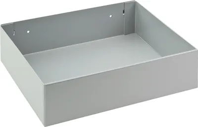 Produktbild von Ablageschale für Lochplatte | HxBxT 6x22,5x16,5cm | Weissaluminium
