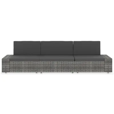 Immagine prodotto di Divano Modulare a 3 Posti in Polyrattan Grigio