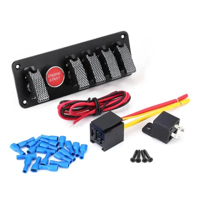 Obrázok produktu pre 12 V 6-polohový prepínač zapaľovania s tlačidlom na štartovanie motora pre pretekárske vozidlá z uhlíkových vlákien