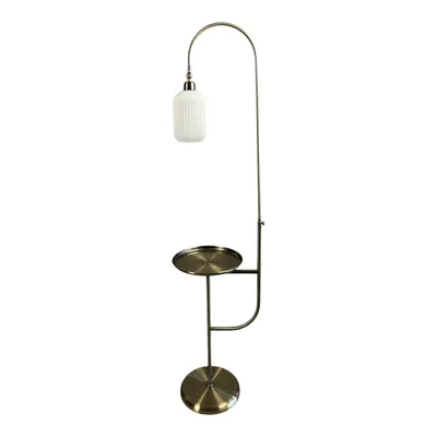 Produktbild von Wingmn Weiß Glas mit Ablage Modern Dekorative Stehlampe