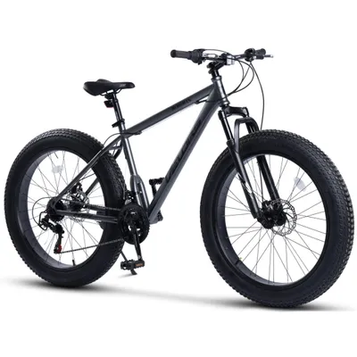 Produktbild von VELORS Fatbike 26 Zoll Mountainbike 4,0 Fatbike MTB für Herren Damen, Jungen 21 Gang Shimano Tourney Schaltwerk mechanische Scheibenbremse Fat Bike