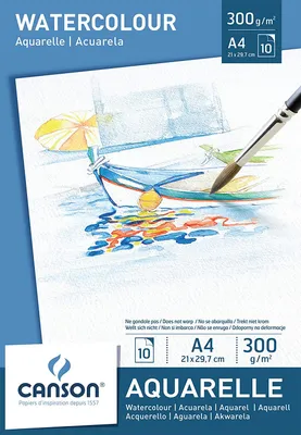 Immagine prodotto di CANSON blocco di carta per acquerello DIN A4 300 g/m² bianco 10 fogli