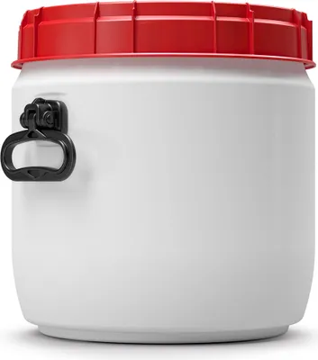 Produktbild von 26 Liter Weithalsfass Tonne Drehdeckelfass Schraubdeckelfass weiß (26 CT SW)