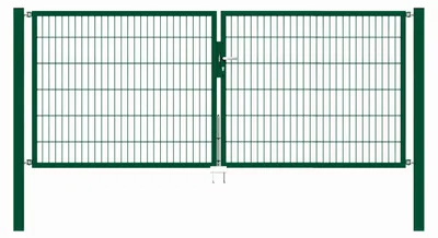 Image de Alberts 649050 Double porte Flexo avec accessoires, vert, largeur 300 cm, hauteur 120 cm