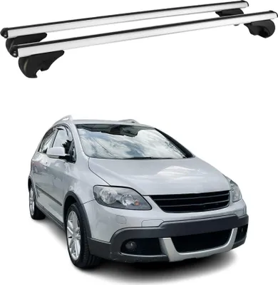 Image de Barres de toit Transversales pour VW Golf Plus 2005-2014 Aluminium Argent