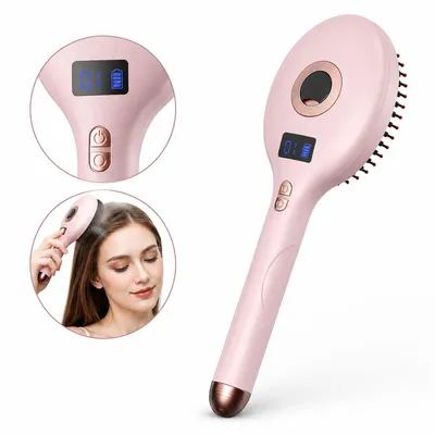 Produktbild von Kopfhaut Massagegerät mit Rotlicht 650nm, elektrische Scalp Massage Bürste mit Sprühfunktion, 4 Modi, LCD Display & Type-C, zur Kopfhautpflege & Entspannung