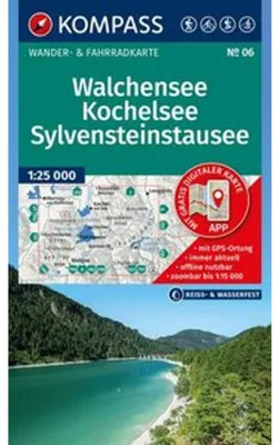 Produktbild von KOMPASS Wanderkarte 06 Walchensee, Kochelsee, Sylvensteinstausee 1:25.000