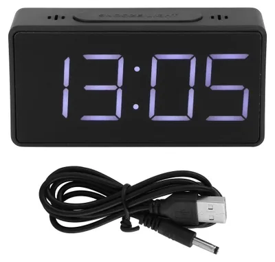 Immagine prodotto di Semplice sveglia elettronica da comodino a LED con funzione snooze, ideale per l'uso domestico da parte degli studenti (nero)