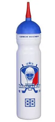 Produktbild von R & B Tschechische Hockey-Sportflasche mit Trinkverschluss, weiß