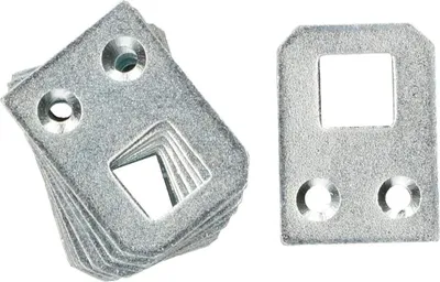 Produktbild von KOTARBAU® 25er Set Schrankaufhänger 20 x 15 x 1,0 mm Ver.Formen Schrankaufhängung Möbelaufhänger Bettbeschlag Verzinkt Möbelaufhängung Silber Flachverbinder