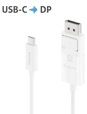 Obrázok produktu pre Purelink IS2220-015 USB-C na DisplayPort kábel 4K 1,5 m biely