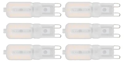 Image de Ampoule G9, variateur de luminosité, protection des yeux, économie d'énergie, 5W, 22 LED, petites ampoules pour lampes de plafond ou lampes de bureau, 6 pièces, lumière chaude, 220V