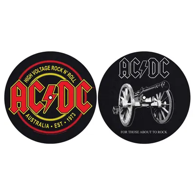 Produktbild von AC/DC - Podložka pod gramofon "For Those About To Rock/High Voltage" Set RO2594 (jedna velikost) (černá/červená)