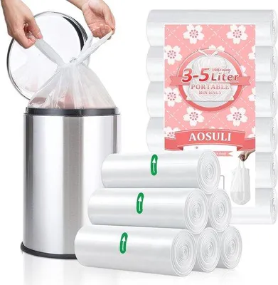 Produktbild von Famanu Müllbeutel 3-5 l - 108 Stück - Ideal für Bad, WC, Schlafzimmer und Büro