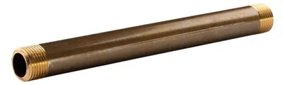 Produktbild von Messing Gewinde-Fitting Distanz Doppelnippel 1/2' - 1/2' L=200mm, schwere Ausführung