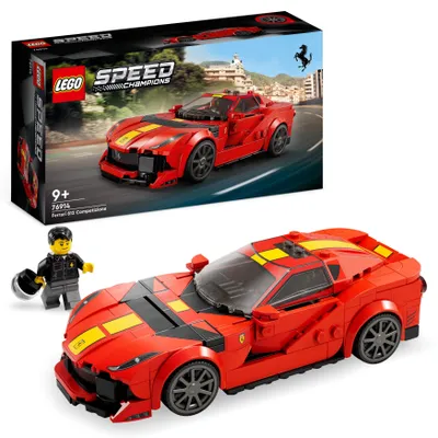 Immagine prodotto di LEGO Speed Champions Ferrari 812 Competizione, auto sportiva e kit modellino giocattolo da costruzione, serie 223, set veicolo da collezione auto 76914