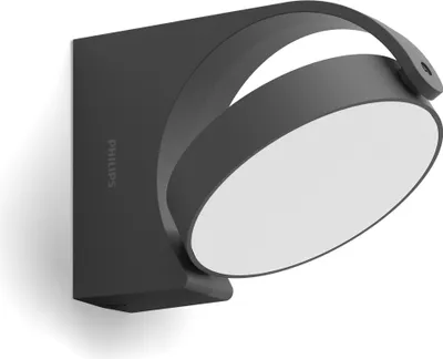 Obrázek produktu pro Philips Nástěnné svítidlo Mimosa 7 W, Venkovní světlo na zeď, Antracit, Kov, IP44, Terasa, Zahrada, I