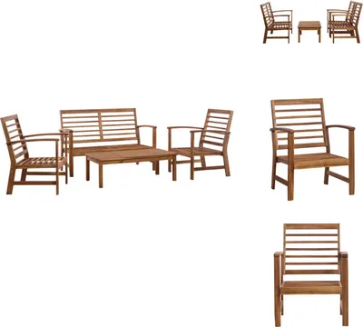 Produktbild von vidaXL Garten-Lounge-Set 4-tlg. Massivholz Akazie -  Gartenmöbel-Sets