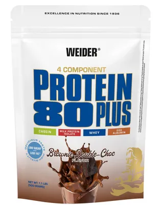 Obrázok produktu pre Weider Protein 80 Plus 500 g čokoláda-brownie / Viaczložkové (denné) proteíny / Chutný viaczložkový proteín s postupným vstrebávaním