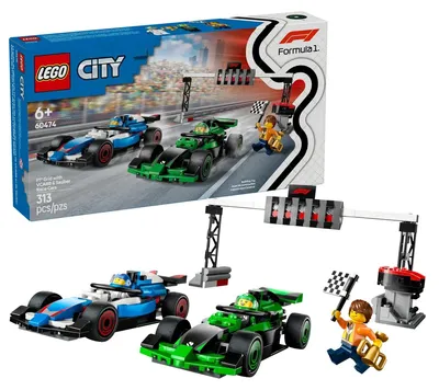 Obrázek produktu pro LEGO City Startovní rošt F1® se závodními vozy VCARB a Sauber, Sada na stavění, 6 rok/roky, Plast, 313 kusů, 490 g