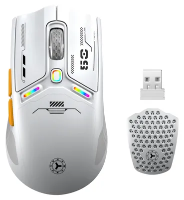 Zdjęcie produktu dla Bezprzewodowa mysz gamingowa Bluetooth - 2.4G USB, możliwość ładowania - z podświetleniem LED - ergonomiczna - 12000 DPI