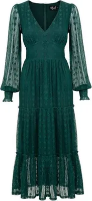 Produktbild von Hell Bunny Langes Kleid Damen Rhianne Dress grün XXL