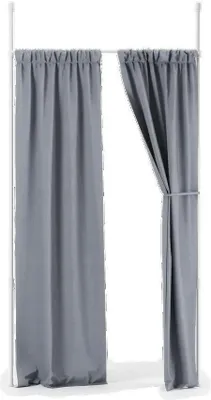 Image de Umbra Anywhere Rod tringle à rideaux, tringle télescopique mobile, tringle à rideaux à pince, blanc, acier, 1012718-660-REM
