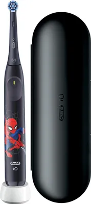 Obrázek produktu pro Oral-B iO Kids Spiderman, Dětský, Rotační kartáček, Denní péče, Citlivý, Super sensitive, Černá, 2 min, Černá