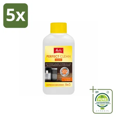 Produktbild von 5 x Melitta Perfect Clean Melksystemreiniger für Kaffeevollautomaten 250 ml - Großpackung - 5 Stücke