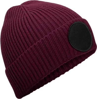 Image de Beechfield - Casquette Ecusson rond RW10384 (Taille unique) (Bourgogne/Noir)