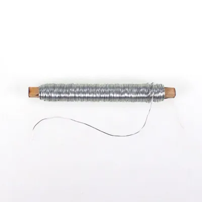 Produktbild von 1 Rolle Wickeldraht verzinkt silber Blumendraht Bindedraht a 100g 0,65mm