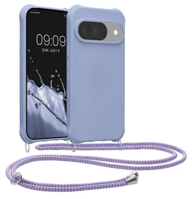 Produktbild von kwmobile Hülle mit Kordel für Google Pixel 10 / Pixel 10 Pro - TPU Silikon Handyhülle mit abnehmbarer Kordel, Necklace Case in Lavendel