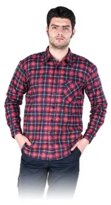 Produktbild von REIS Arbeitshemd Flanellhemd rot/blau Gr. XXL