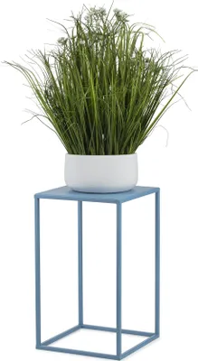 Produktbild von HowHomely Modern Pflanzenständer, Blumenhocker aus Metall Blau 40 cm Höhe - Blumenständer für das Haus