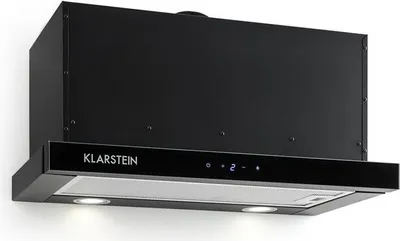 Produktbild von Klarstein Vinea výsuvný digestor s max. prietokom odsávaného vzduchu 610 m³/h, zabudovaný plochý digestor, pod skrinku, digestor široký 60 cm, odsávanie/recirkulácia vzduchu, osvetlenie, hliníkový tukový filter, čierny