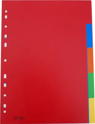 Image de proOFFICE Répertoire plastique vierge A4 5 pièces