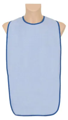 Produktbild von Medi-Inn Esslätzchen 48 x 100 cm, mit drei Druckknöpfen, waschbar, blau (1 Stück)