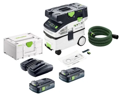 Produktbild von Festool CTMC MIDI I-Basic Akku Absaugmobil 36 V ( 2x 18 V ) Staubklasse M + 2x Akku 4,0 Ah + Doppelladegerät + Systainer