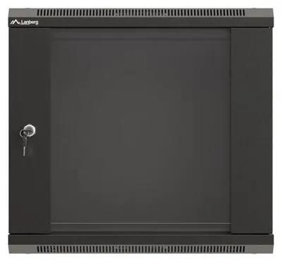 Immagine prodotto di Lanberg WF03-5309-10B LANBERG 19" 9U 540x350 Wandgehäuse Glastür (FlatPack) sw