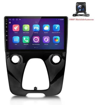 Produktbild von 10 Zoll Android Autoradio für Toyota Aygo Citroen C1 Peugeot 108 2014-2021 Wireless CarPlay Android Auto 8-Core 6+128GB DSP 4G LTE Rückfahrkamera GPS