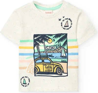 Produktbild von Boboli Knit Kurzarm-t-shirt Beige 12 Months Beige 12 Months