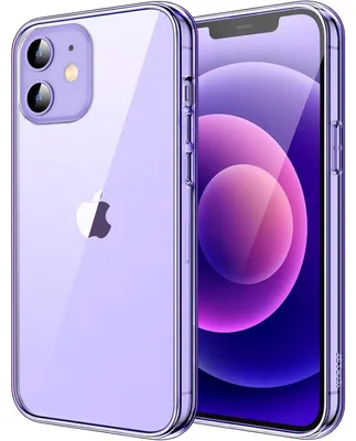 Image de Coque de protection pour iPhone 12/12 Pro (6,1 pouces), transparente, couleur violet foncé