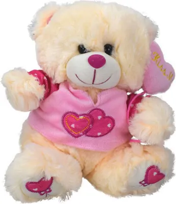 Produktbild von Teddy mit Ballon und Herz in Pink Teddybär Plüschfigur ca. 26 cm