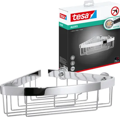 Produktbild von tesa Duschregal Duschablage Duschkorb Seifenkorb Badregal ohne Bohren rostfrei