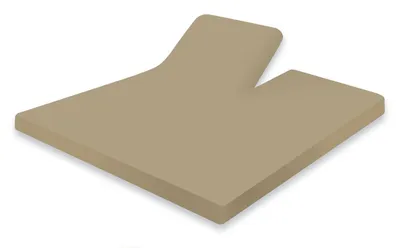 Productafbeelding van Eleganzzz Splittopper Hoeslaken Jersey Katoen Stretch - zand 180x200cm