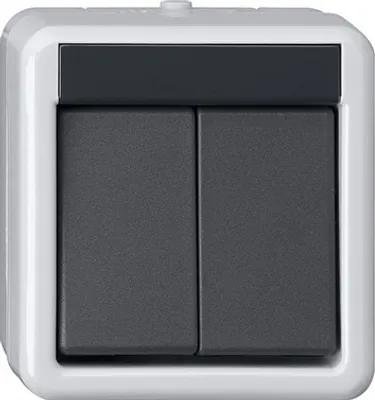 Produktbild von GIRA KNX Taster BA 2fach grau AP 2Punkt 516230 (516230)