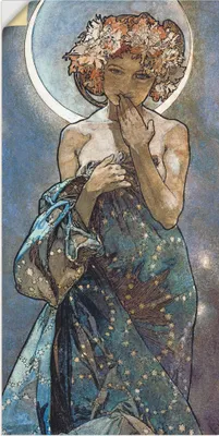 Produktbild von ARTland Wandbild, selbstklebend Sterne Der Mond 1902 Größe: 50x100 cm