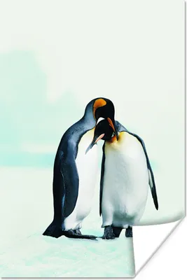 Produktbild von MuchoWow® Poster Pinguine - Schnee - Familie 40x60 cm - Plakate für die Wand - Poster Babyzimmer